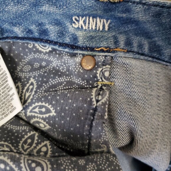 American Eagle Womens Skinny Jeans Size 18 Distressed Stretch Denim Medium Wash - Picture 3 of 6